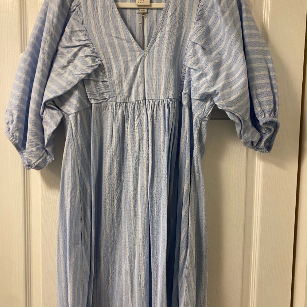 A New Day Blue & White Striped Dress